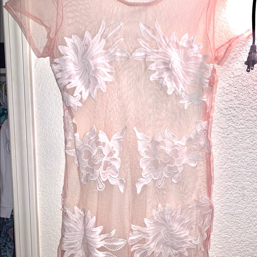 Sheer Floor Length Dress